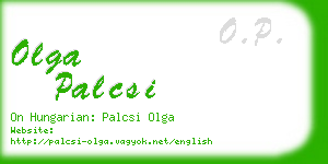 olga palcsi business card